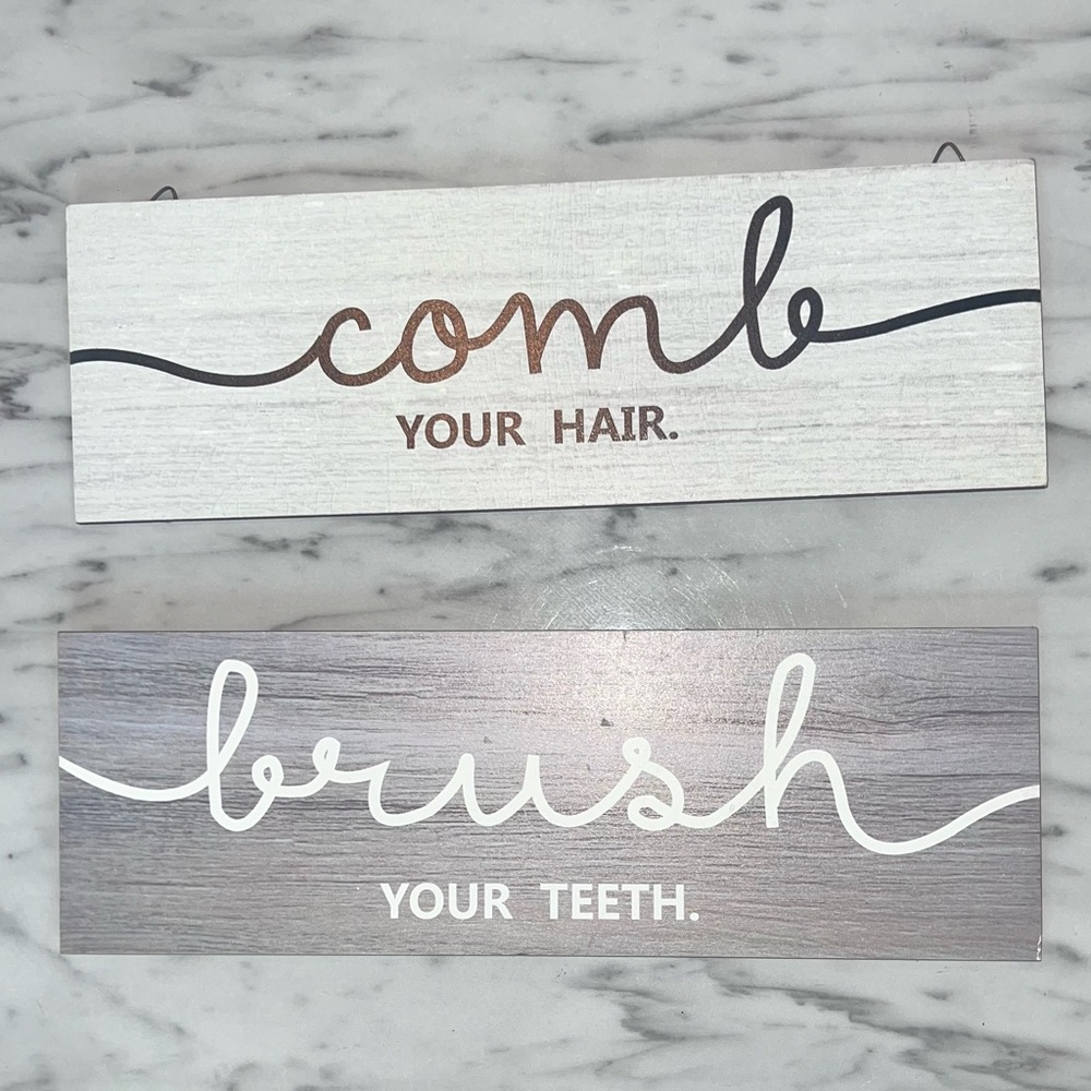 Decor (Jetec Farmhouse Bathroom Wall Decor Rustic Wood Restroom Decor)